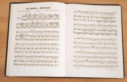 null MUSIC. 
Album of Mrs. Mélanie Dentu. Lyrics by Mr. Clovis Michaux, Augste Barbier,...