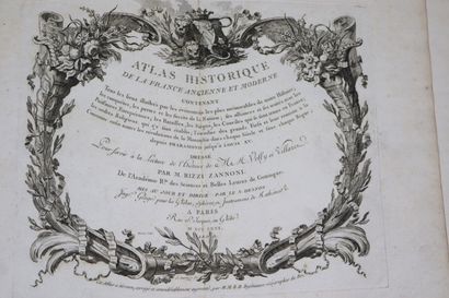 null ATLAS. - RIZZI ZANNONI. Atlas historique de la France ancienne et moderne (...)...