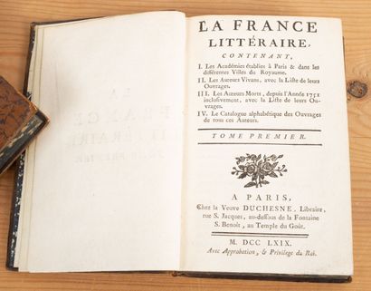 null LA PORTE (Joseph de). 
La France littéraire. Paris, Veuve Duchesne, 1769. 2...