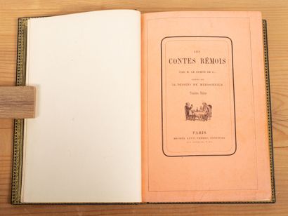 null CHEVIGNÉ (Count A.)]. Les contes rémois. Paris, Michel Lévy frères, 1858. In-12,...