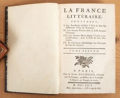 LA PORTE (Joseph de). 
La France littéraire....