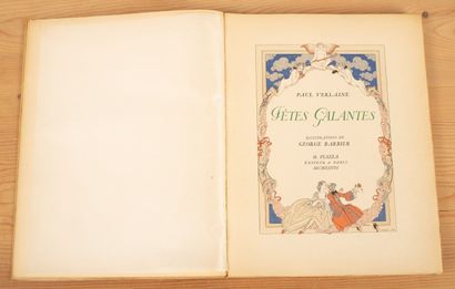null VERLAINE (Paul). Fêtes galantes. Paris, Piazza, 1928. In-4, paperback.
Illustrated...