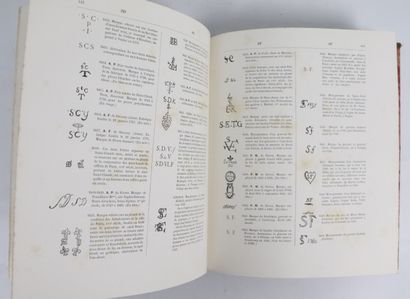 null RIS-PAQUOT. Dictionnaire encyclopédique des marques et monogrammes. Paris, Henri...
