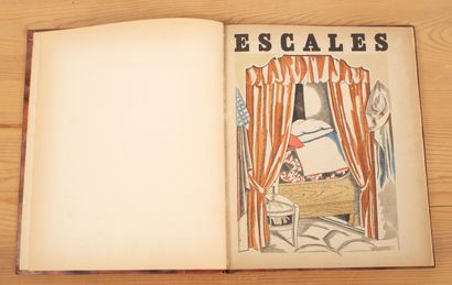 null COCTEAU (Jean). Escales. Paris, La Sirène, 1920. In-4, demi-mar. bordeaux, dos...