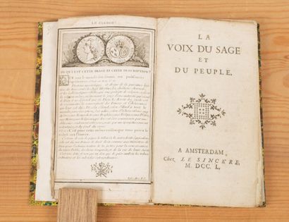 null VOLTAIRE]. The voice of the wise and the people. Amsterdam, by Le Sincère, 1750....