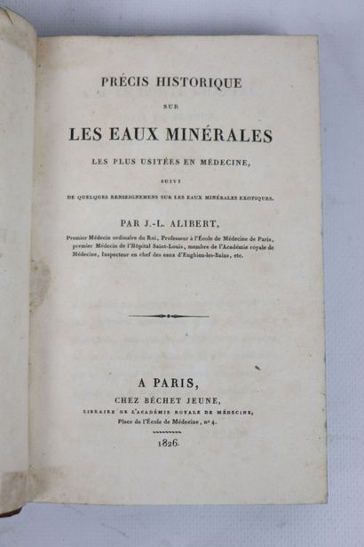 null ALIBERT. A historical account of the most commonly used mineral waters in medicine....