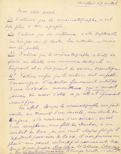 null Sacha GUITRY (1885-1957). 
2 L.A.S. [to André ANTOINE]; 1 page and a quarter...