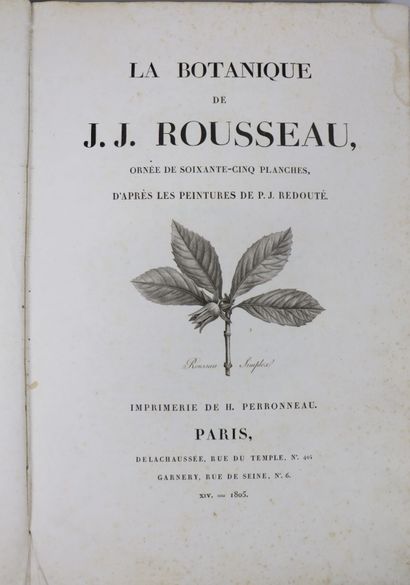 null REDOUTÉ. The Botany of J.J. Rousseau: decorated with sixty-five plates, printed...