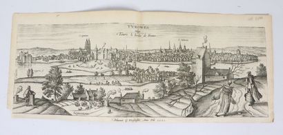 null ATLAS. - HOUFNAGLIUS (Georges). Tours - Poitiers. 1561. 2 engraved views. -...