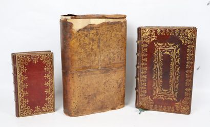 null BINDINGS. - Set of 2 decorative bindings in morocco.
- Horae diurnae breviarii...