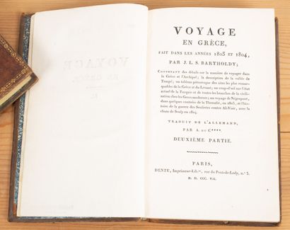 null BARTHOLDY. Voyage en Grèce fait dans les années 1803 et 1804. Paris, Dentu,...