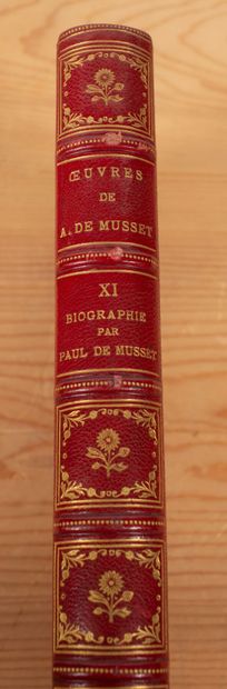 null MUSSET. OEuvres. Paris, Edition Charpentier, L. Hébert libraire, 1888. 11 vol....