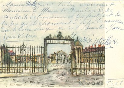 null Maurice UTRILLO (1883-1955). L.S., written by Lucie VALORE, to the Mayor of...