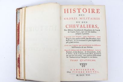 null [BASNAGE de BEAUVAL (Jacques) et al. History of the Military Orders or Knights,...