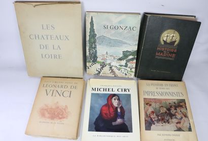 null Lot de livres XXe Art et histoire, album de cartes postales