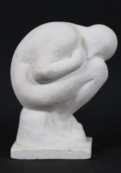 null Robert MERMET (1896-1988).
Femme nue assise.
Sculpture en plâtre, signée sur...