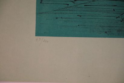 null Jean CARZOU (1907-2000). 
Opéra II. 
Lithographie en couleurs, signée au crayon...