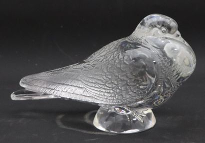 null LALIQUE FRANCE
Le Pigeon Gand. 
Sculpture en cristal, modèle créé en 1932.
H_14...