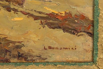 null Louis BONAMICI (1878-1966).
Pêcheurs assis.
Huile sur toile, signée en bas à...
