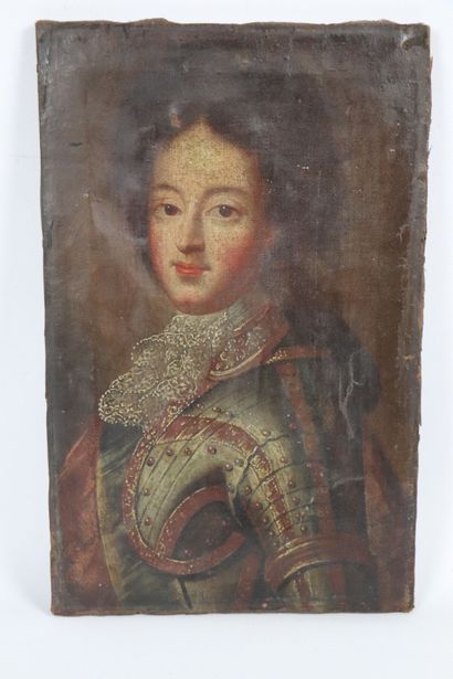 null Ecole française du début du XVIIIème siècle. 
Portrait de Louis Auguste de Bourbon,...