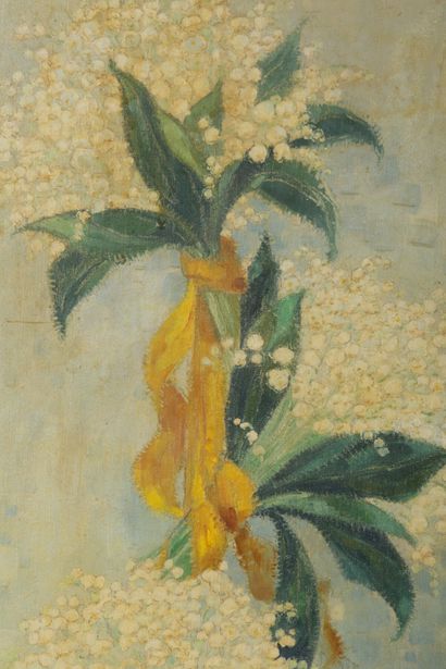null Charles-Edouard GOGLER (1885-?).
Bouquets noués, (19)17.
Paire d'huiles sur...