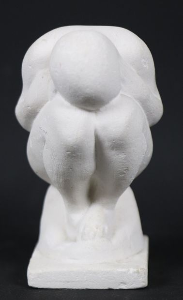 null Robert MERMET (1896-1988).
Femme nue assise.
Sculpture en plâtre, signée sur...