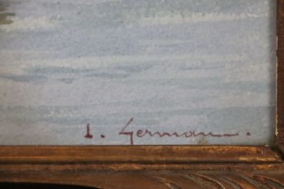 null Louis GERMAN (1863-1946).
Deux marines.
Aquarelles, signées en bas à droite.
H_19...