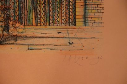 null Jean CARZOU (1907-2000). 
Le palais des Mirages II. 
Lithographie en couleurs,...