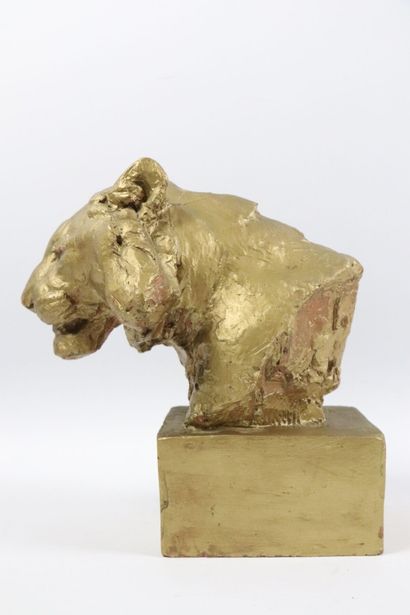 null COCRY (active in the 20th century).
Tiger head.
Terracotta sculpture with golden...