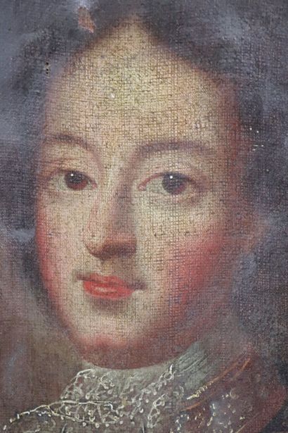 null Ecole française du début du XVIIIème siècle. 
Portrait de Louis Auguste de Bourbon,...