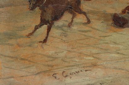 null Eugène GERVAIS (1825-1909).
Le Mendiant.
Huile sur carton, signée en bas à gauche.
H_21...