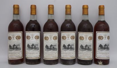 null MONBAZILLAC CLOS FONTINDOULE.
Vintage: 1976.
21 bottles, 6 b.g. and 1 h.e.,...