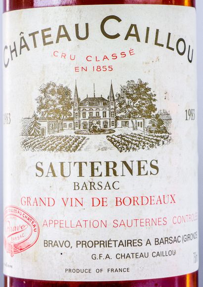null CHATEAU CAILLOU.
Millésime : 1983.
1 bouteille, b.g.