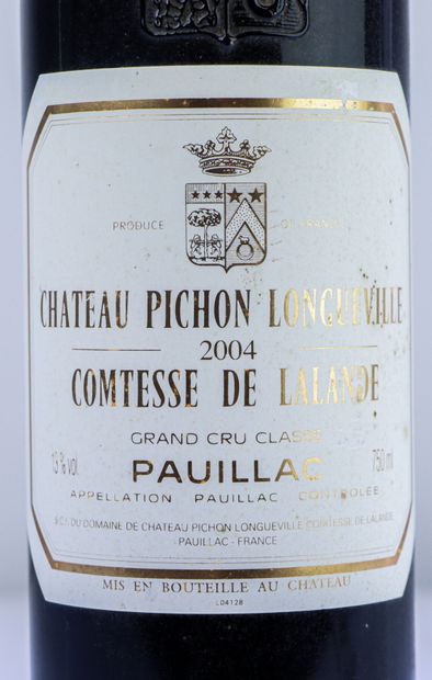 null PICHON LONGUEVILLE COMTESSE DE LALANDE.
Millésime : 2004.
1 bouteille