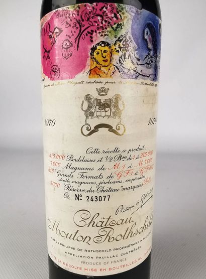null CHATEAU MOUTON-ROTHSCHILD.
Millésime : 1970.
1 bouteille, e.