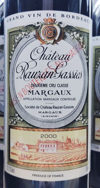 null CHATEAU RAUZAN GASSIES.
Vintage: 2000.
12 bottles , CBO.