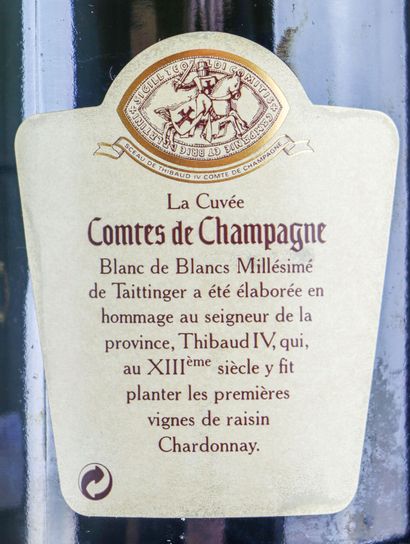 null TAITTINGER COMTES DE CHAMPAGNE.
Vintage: 1990.
5 bottles.
In individual box...