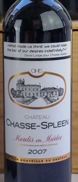null CHATEAU CHASSE SPLEEN.
Millésime : 2007.
12 bouteilles, CBO