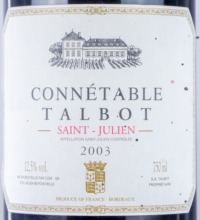 null CONNETABLE TALBOT.
Millésime : 2003.
1 bouteille