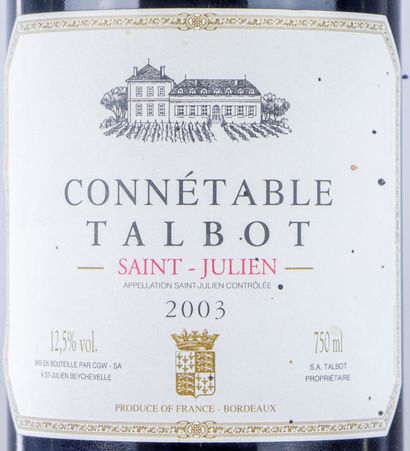 null CONNETABLE TALBOT.
Vintage: 2003.
1 bottle