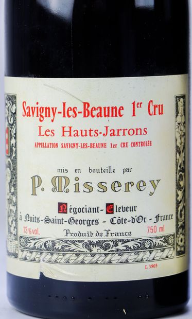 null SAVIGNY LES BEAUNE 1 ER CRU LES HAUTS JARRONS.
Misserey.
Vintage: 1996.
2 bottles,...