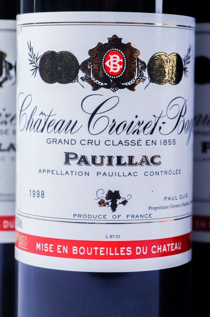null CHATEAU CROIZET BAGES.
Vintage: 1998.
11 bottles, CBO
