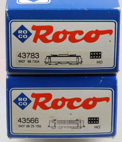 null ROCO HO.
Ensemble de deux locomotives dans leurs boites :
- SNCF BB 25 1155,
-...