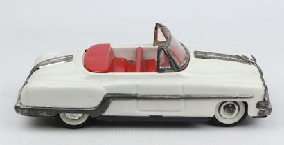 null TIN TOY CAR.
Cabriolet américain à friction en tôle peinte.
L_24,5 cm