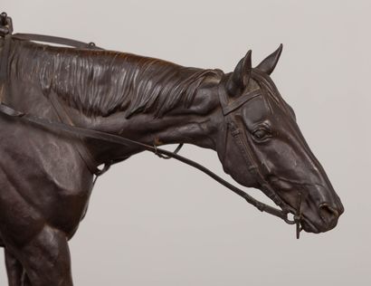 null Isidore BONHEUR (1827-1901).
Retour au pesage, ou jockey et son cheval.
Importante...