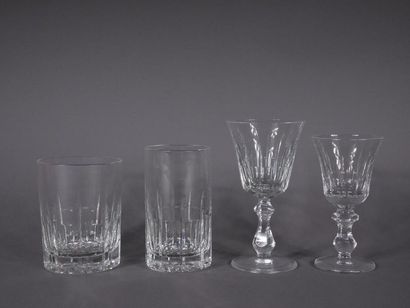 null CRISTALLERIE SCHNEIDER 
	Service de verre « Chenonceau » en cristal blanc se...