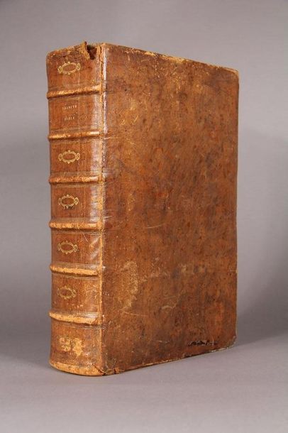 null Sainte Bible P.1621, in folio en bazane ornée de l'époque