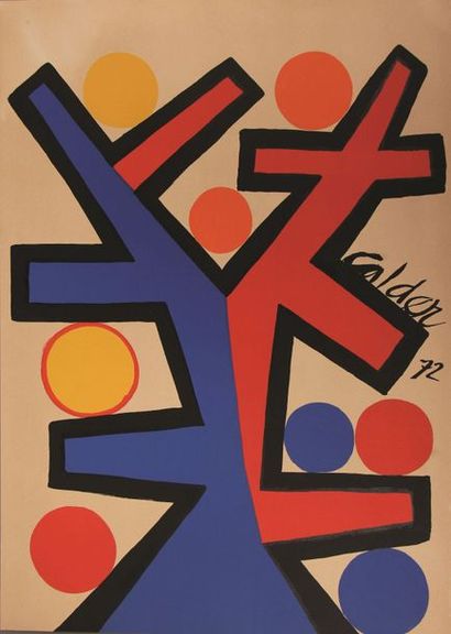 null Alexandre CALDER (1898-1976)
Asymétrie, 1972
Lithographie polychrome
81 x 58...