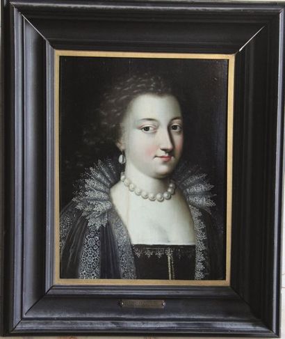 null Ecole française du XVIIe siècle, suiveur de
Claude DERUET.
Portrait de femme...