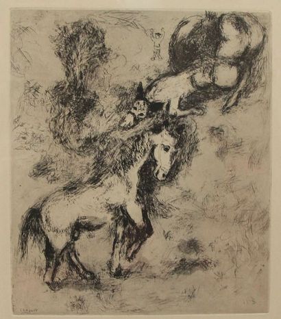 null Marc CHAGALL (1887-1985)
Les fables de la Fontaine
Gravure
38 x 31 cm. (à v...